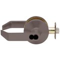 Falcon Grade 2 Cylindrical Lock, Entry Function, SFIC Prep Less Core, Dane Lever, Standard Rose, Dark Oxidi B501BD D 613
